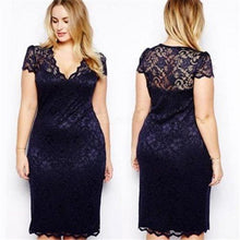 women-blue-lace-style-short-sleeve-party-bodycon-dress-ladies-knee-length-v-neck-plus-size-dreeses-py1 BBL