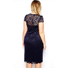 women-blue-lace-style-short-sleeve-party-bodycon-dress-ladies-knee-length-v-neck-plus-size-dreeses-py1 BBL