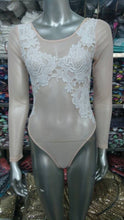 Women Bodysuit Sexy Lace Embroidery Mesh Body Top Long Sleeve Combinaison Femme Bodycon Jumpsuit Plus Size Slim Overalls