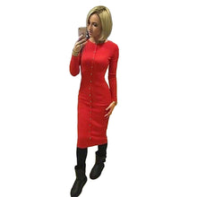 women-button-long-sweater-dress-slim-ribbed-bodycon-dresses-elastic-skinny-split-dress-brief-knitted-dress-vestidos BBL