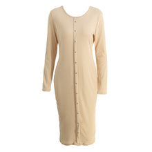 women-button-long-sweater-dress-slim-ribbed-bodycon-dresses-elastic-skinny-split-dress-brief-knitted-dress-vestidos BBL