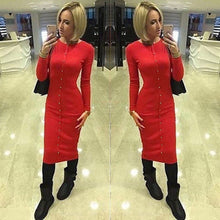 women-button-long-sweater-dress-slim-ribbed-bodycon-dresses-elastic-skinny-split-dress-brief-knitted-dress-vestidos BBL