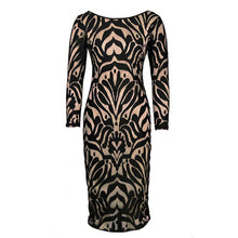 women-casual-sexy-bodycon-dress-bandage-tank-evening-party-long-sleeve-lace-pencil-dress BBL