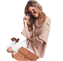 Women Casual Sweater Knitted Sweater Women Knitted Sweater 5 Colors Sexy Lace Up Cross Pullover GV354