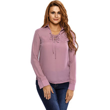 women-chiffon-blouses-lace-cross-turn-down-collar-long-sleeve-pullover-casual-tops-pink-women-tops-and-blouses-new-fashion BBL