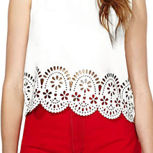 women-clothing-chiffon-t-shirt-floral-hollow-hem-o-neck-sleeveless-copped-white-roupas-femininas BBL