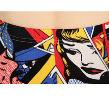 Women Comic Leggings Cartoon Printed Leggins Plus Size Stretch Girls Legging Punk Rock Leggin Disco Pants Evening Clubwear