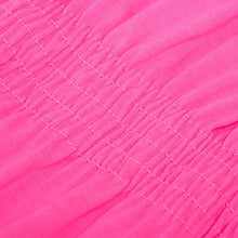 Women Dress Candy Color Low Cut Buttons Pleated Waist Tank Dress Causal Dress