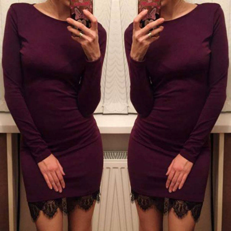 women-elegant-bodycon-dress-fits-tight-lace-stitching-slim-bottoming-dresses-vestidos BBL