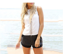 Women Embroidery Lace Tank Top Sexy Vest Chiffon Shirt Blouse Blusa Feminina Sleeveless Hollow Out White Plus Size Tops J3292