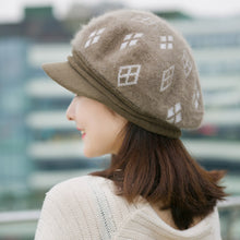 women-faux-rabbit-hair-knitted-beanie-visor-baggy-warm-crochet-slouch-cap-fur-pompom-bonnet-femme-hats-for-women-gorros BBL