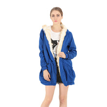 women-fluffy-hooded-coat-jacket-faux-fur-lining-collar-parka-zip-drawstring-waist-pocket-manteau-femme-hiver-long-thick-outwear BBL