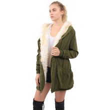 women-fluffy-hooded-coat-jacket-faux-fur-lining-collar-parka-zip-drawstring-waist-pocket-manteau-femme-hiver-long-thick-outwear BBL