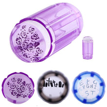 Women Girls 2.8cm DIY Nail Art Stamping Stamper Scraper Plate Plastic Print Transfer Manicure Tool Stencils Nail Image Mold