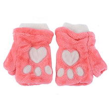 women-girls-fingerless-warm-fur-fleece-gloves-cute-mittens-wrist-glove-6-colors BBL