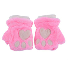 women-girls-fingerless-warm-fur-fleece-gloves-cute-mittens-wrist-glove-6-colors BBL