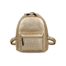 women-girls-pu-leather-backpack-rivet-woven-small-bag-zipper-multi-pockets-travel-bag-gray-gold-black-mochila-new-fashion BBL