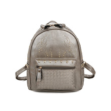 women-girls-pu-leather-backpack-rivet-woven-small-bag-zipper-multi-pockets-travel-bag-gray-gold-black-mochila-new-fashion BBL