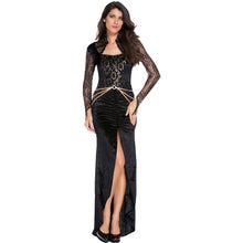 women-halloween-costumes-sexy-disfraces-adultos-role-play-evil-queen-dress-stand-neck-slit-front-lace-gem-belt-cosplay-clothes BBL