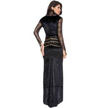 women-halloween-costumes-sexy-disfraces-adultos-role-play-evil-queen-dress-stand-neck-slit-front-lace-gem-belt-cosplay-clothes BBL