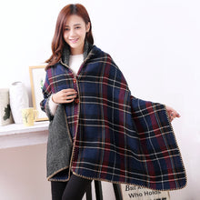 women-hooded-ponchos-capes-long-shawl-plaid-print-button-elegant-oversize-loose-pashmina-aztec-outwear-casacos-femininos-tippet BBL