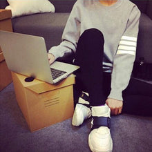 women-stripe-long-sleeve-warm-casual-pullover-sweater-tops-coat BBL