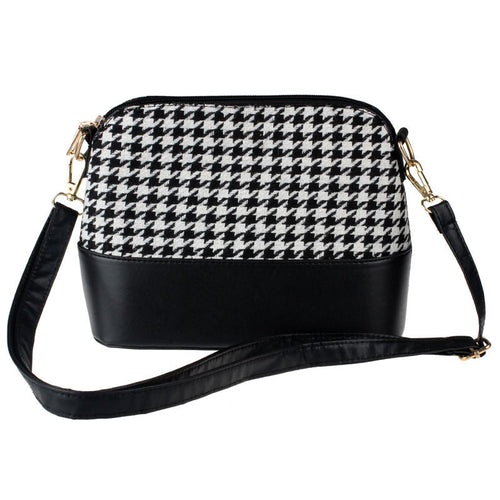 Women Houndstooth Shoulder Bags Tote Purse Women Messenger Satchel Bag