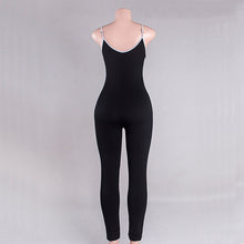 Women Jumpsuit Sexy Low Cut Bodycon Jumpsuit Adjustable Strap Rompers Womens Jumpsuit Black Sleeveless Jumpsuits