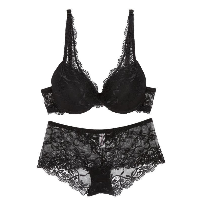 women-lace-push-up-bra-and-panty-set-sexy-v-neck-plunge-bras-cup-b-briefs-lingerie-new BBL