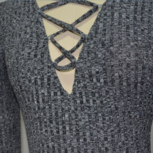 women-lace-up-bodycon-package-hip-knitted-dress-v-neck-long-sleeve-sweater-a-line-xl-dress BBL