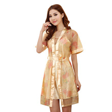 women-ladies-2-pieces-retro-rayon-sexy-intimates-lingerie-slik-dress-robes-nightgown-sleepwear-5-colors BBL