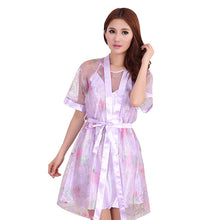 women-ladies-2-pieces-retro-rayon-sexy-intimates-lingerie-slik-dress-robes-nightgown-sleepwear-5-colors BBL