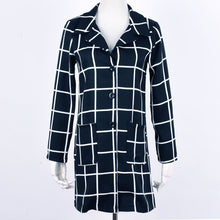 women-long-sleeve-plaid-v-neck-slim-fashion-punk-style-casual-windbreaker-trench BBL
