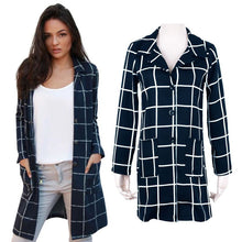 women-long-sleeve-plaid-v-neck-slim-fashion-punk-style-casual-windbreaker-trench BBL