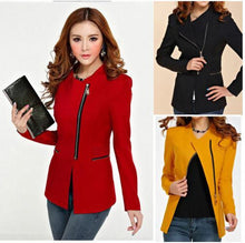 women-long-sleeve-zipper-suit-coat-polo-neck-solid-casual-suit-jacket-blazer-tops BBL
