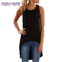 women-long-t-shirt-round-neck-tops-sleeveless-asymmetrical-hem-tee-shirt-mujer-european-casual-tee-shirt-blusas-femme BBL