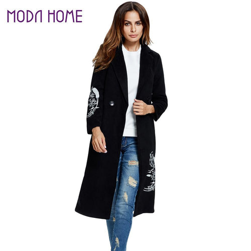 women-long-wool-coat-printed-pockets-button-abrigos-mujer-invierno-notched-collar-long-sleeve-warm-long-outerwear-cardigan BBL