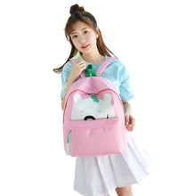 women-nylon-printing-backpack-little-bear-pattern-girls-rugzakcolor-block-zipper-closure-lovely-style-school-bags-for-teenagers BBL