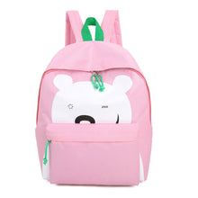 women-nylon-printing-backpack-little-bear-pattern-girls-rugzakcolor-block-zipper-closure-lovely-style-school-bags-for-teenagers BBL
