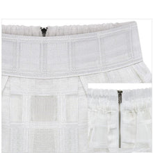 Women Organza Midi Skirts Style Elastic High Waist Zipper Ladies SkirtPleated A Line Tulle Skirts