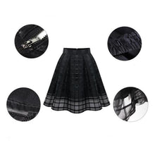 Women Organza Midi Skirts Style Elastic High Waist Zipper Ladies SkirtPleated A Line Tulle Skirts