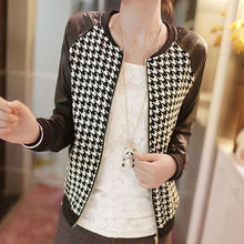 women-pu-leather-stitching-long-sleeve-jackets-coat-plaid-outwear BBL