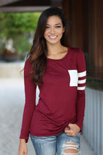 Women Pocket Patchwork T-Shirt Simple Striped Tops Tee O-Neck Long Sleeve Casual T Shirts Grey Wine Red Black T Shirts GV257