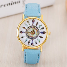 Women Polka Dot Dial Quartz Trend Leather Strap Bracelet Analog Watch
