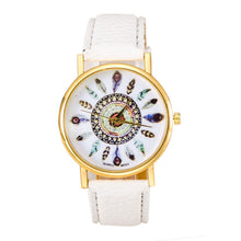 Women Polka Dot Dial Quartz Trend Leather Strap Bracelet Analog Watch