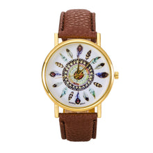 Women Polka Dot Dial Quartz Trend Leather Strap Bracelet Analog Watch