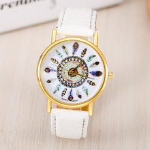 Women Polka Dot Dial Quartz Trend Leather Strap Bracelet Analog Watch