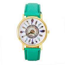 Women Polka Dot Dial Quartz Trend Leather Strap Bracelet Analog Watch