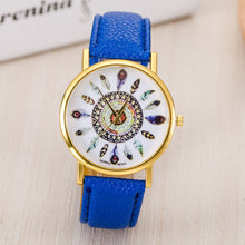 Women Polka Dot Dial Quartz Trend Leather Strap Bracelet Analog Watch