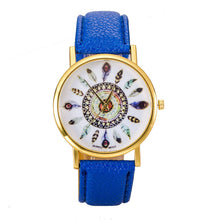 Women Polka Dot Dial Quartz Trend Leather Strap Bracelet Analog Watch